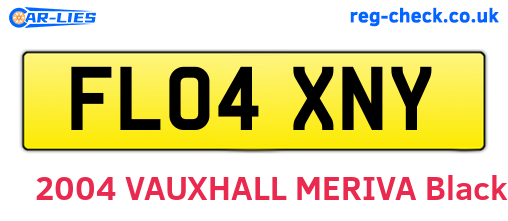 FL04XNY are the vehicle registration plates.