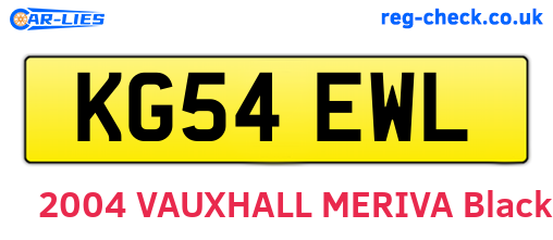 KG54EWL are the vehicle registration plates.