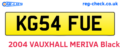 KG54FUE are the vehicle registration plates.