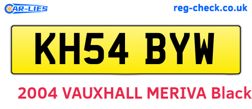 KH54BYW are the vehicle registration plates.