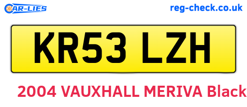KR53LZH are the vehicle registration plates.