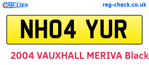NH04YUR are the vehicle registration plates.