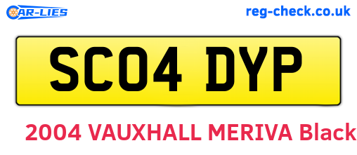 SC04DYP are the vehicle registration plates.