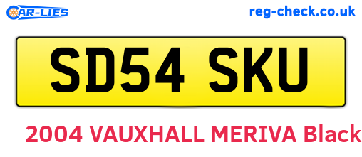 SD54SKU are the vehicle registration plates.