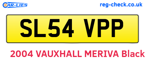 SL54VPP are the vehicle registration plates.