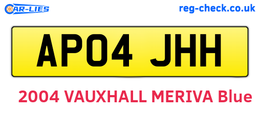 AP04JHH are the vehicle registration plates.