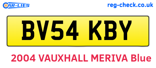 BV54KBY are the vehicle registration plates.