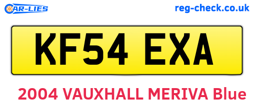 KF54EXA are the vehicle registration plates.