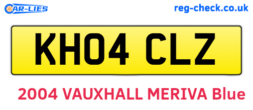 KH04CLZ are the vehicle registration plates.