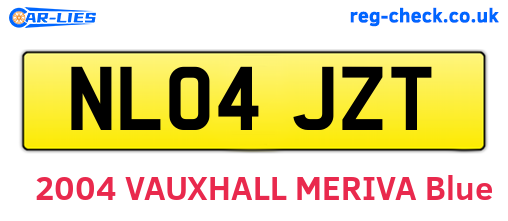 NL04JZT are the vehicle registration plates.