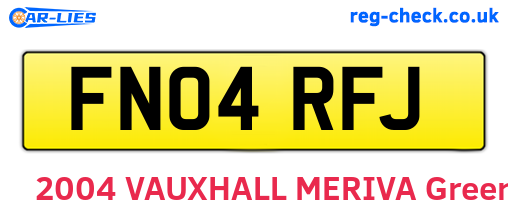 FN04RFJ are the vehicle registration plates.
