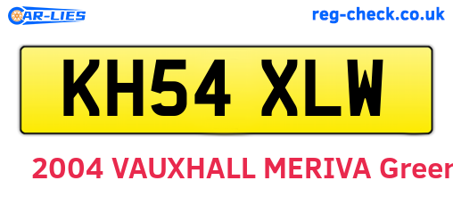 KH54XLW are the vehicle registration plates.