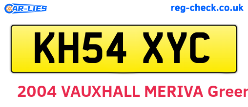 KH54XYC are the vehicle registration plates.