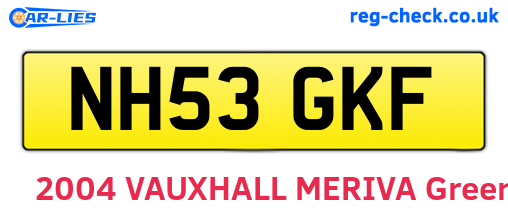 NH53GKF are the vehicle registration plates.