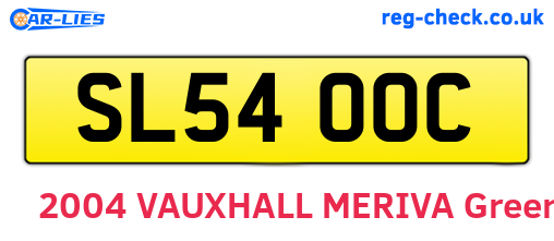 SL54OOC are the vehicle registration plates.