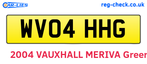 WV04HHG are the vehicle registration plates.