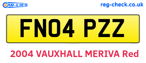FN04PZZ are the vehicle registration plates.