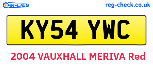 KY54YWC are the vehicle registration plates.
