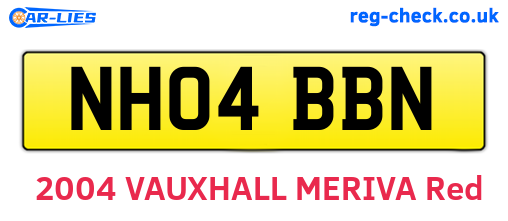 NH04BBN are the vehicle registration plates.