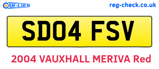 SD04FSV are the vehicle registration plates.