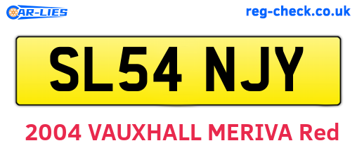 SL54NJY are the vehicle registration plates.