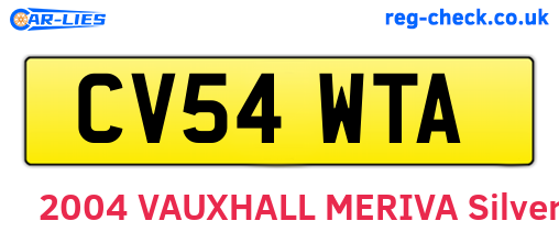 CV54WTA are the vehicle registration plates.