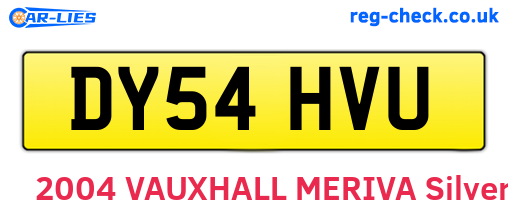 DY54HVU are the vehicle registration plates.