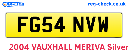 FG54NVW are the vehicle registration plates.