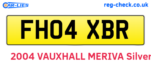 FH04XBR are the vehicle registration plates.