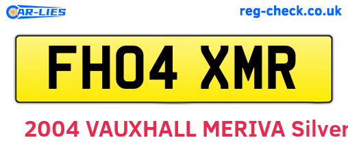 FH04XMR are the vehicle registration plates.