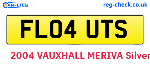FL04UTS are the vehicle registration plates.
