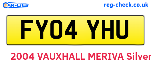 FY04YHU are the vehicle registration plates.