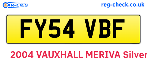 FY54VBF are the vehicle registration plates.