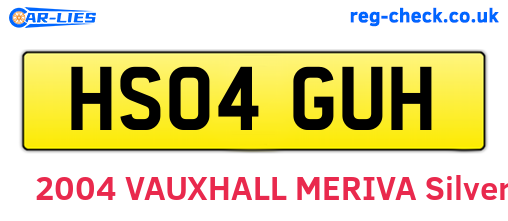 HS04GUH are the vehicle registration plates.
