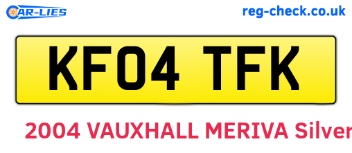 KF04TFK are the vehicle registration plates.