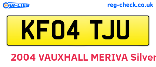 KF04TJU are the vehicle registration plates.