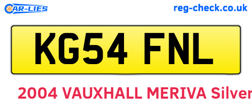 KG54FNL are the vehicle registration plates.