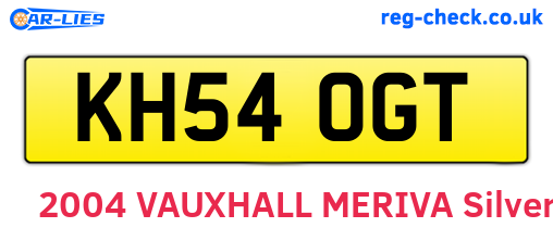 KH54OGT are the vehicle registration plates.