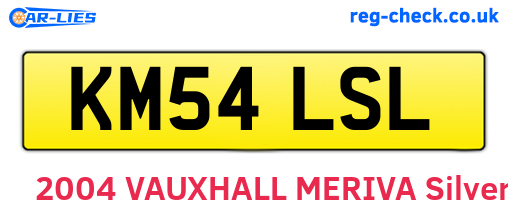 KM54LSL are the vehicle registration plates.
