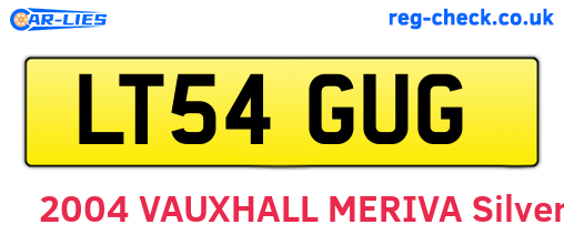LT54GUG are the vehicle registration plates.