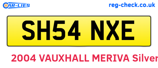SH54NXE are the vehicle registration plates.