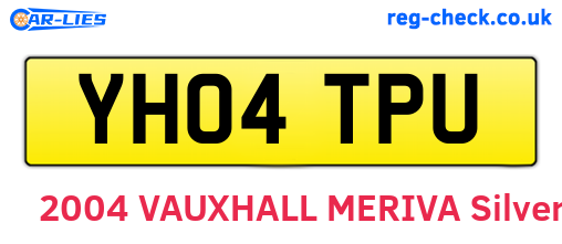 YH04TPU are the vehicle registration plates.