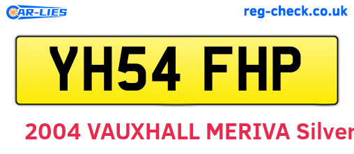 YH54FHP are the vehicle registration plates.