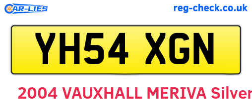 YH54XGN are the vehicle registration plates.