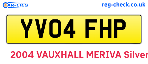YV04FHP are the vehicle registration plates.