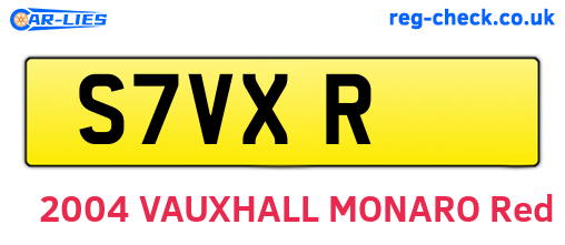 S7VXR are the vehicle registration plates.