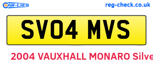 SV04MVS are the vehicle registration plates.