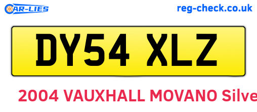 DY54XLZ are the vehicle registration plates.