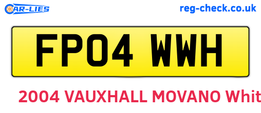 FP04WWH are the vehicle registration plates.