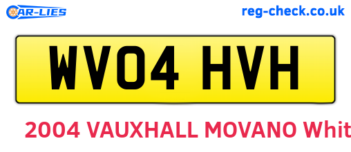 WV04HVH are the vehicle registration plates.